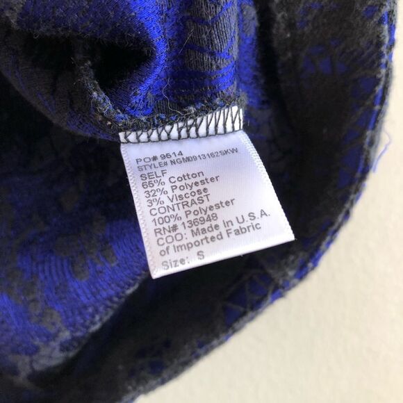 Nasty Gal Lace Faux Leather Wrap Snap Up Asymmetrical Mini Skirt Blue Black - Picture 11 of 13